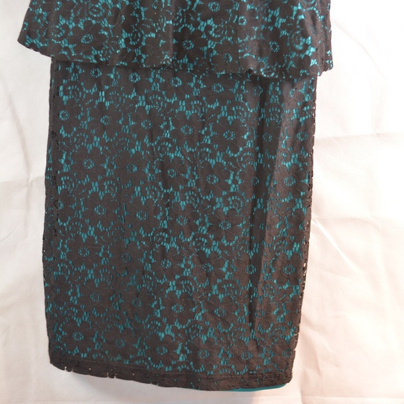 Vintage Black Lace Dress SZ L Cleave - Picture 7 of 8